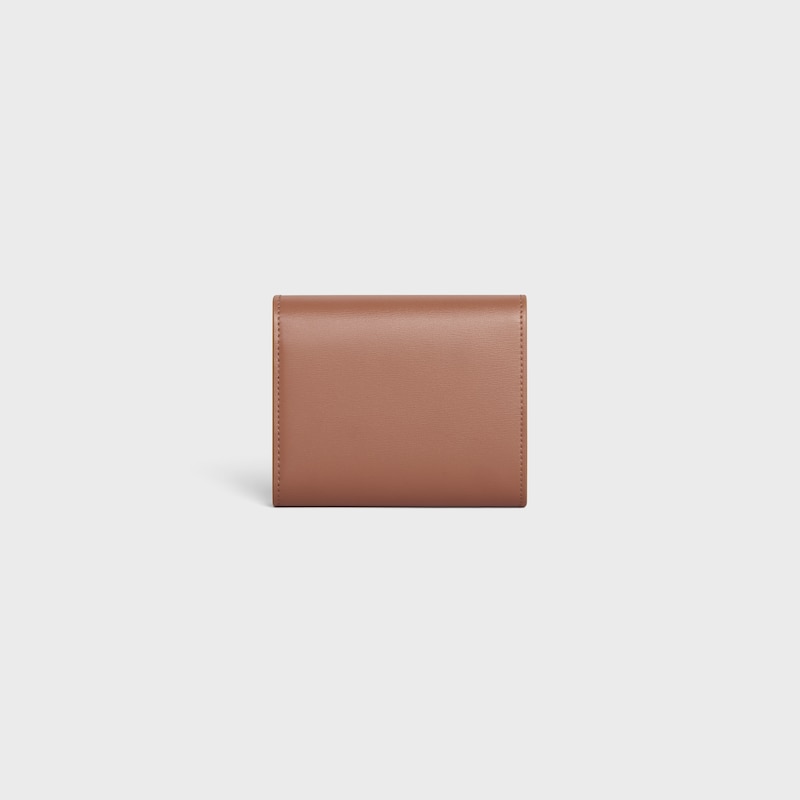 small flap wallet triomphe in shiny calfskin