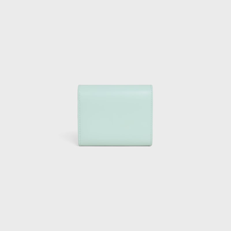 small flap wallet triomphe in shiny calfskin