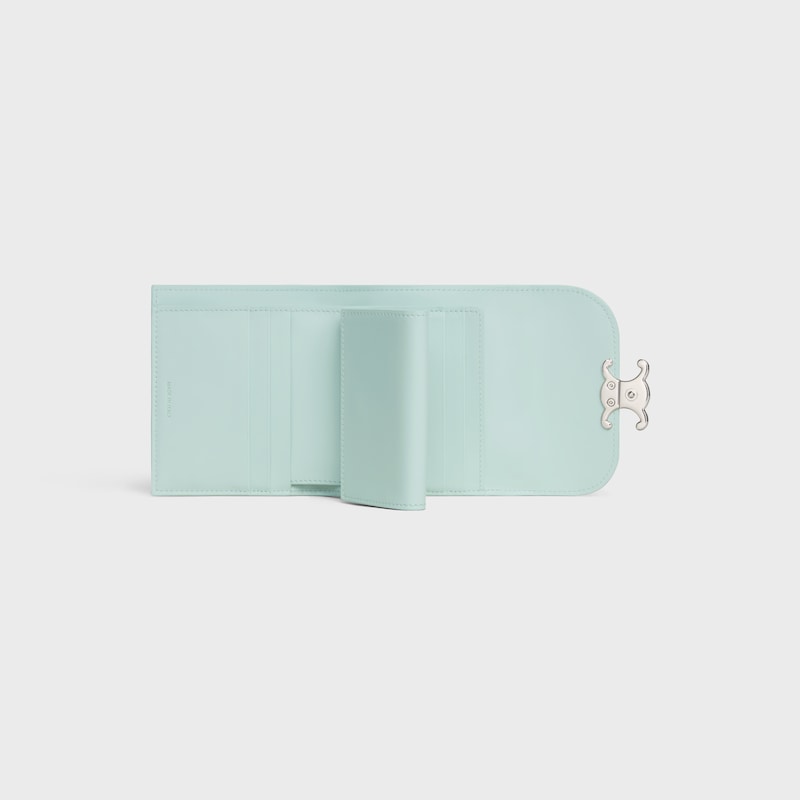 small flap wallet triomphe in shiny calfskin