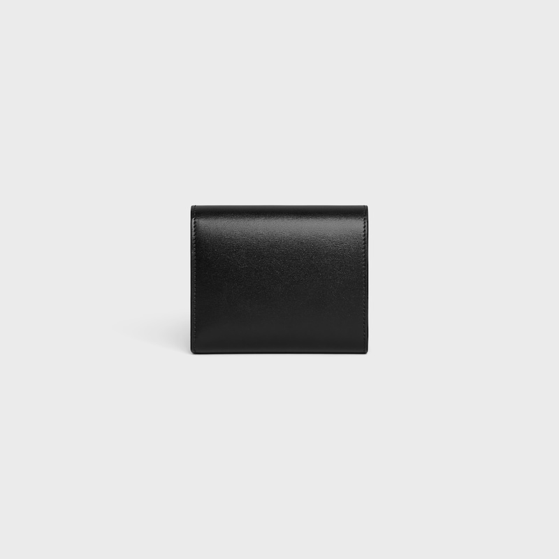 small flap wallet triomphe in shiny calfskin