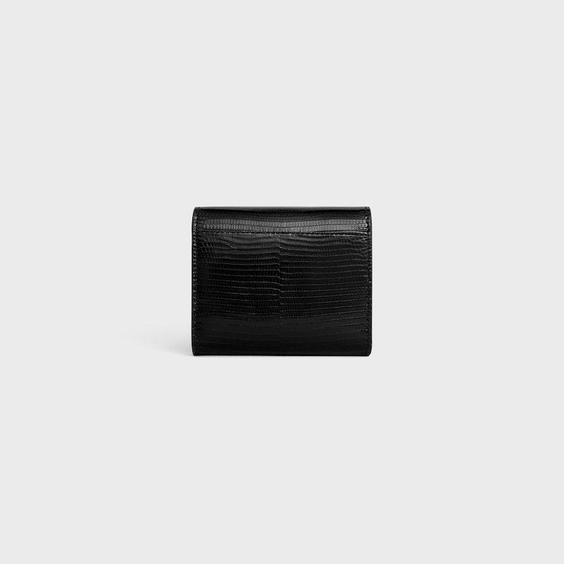 small flap wallet triomphe in lizard