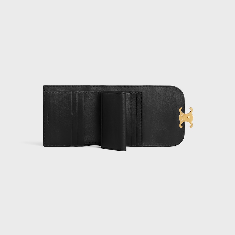small flap wallet triomphe in lizard