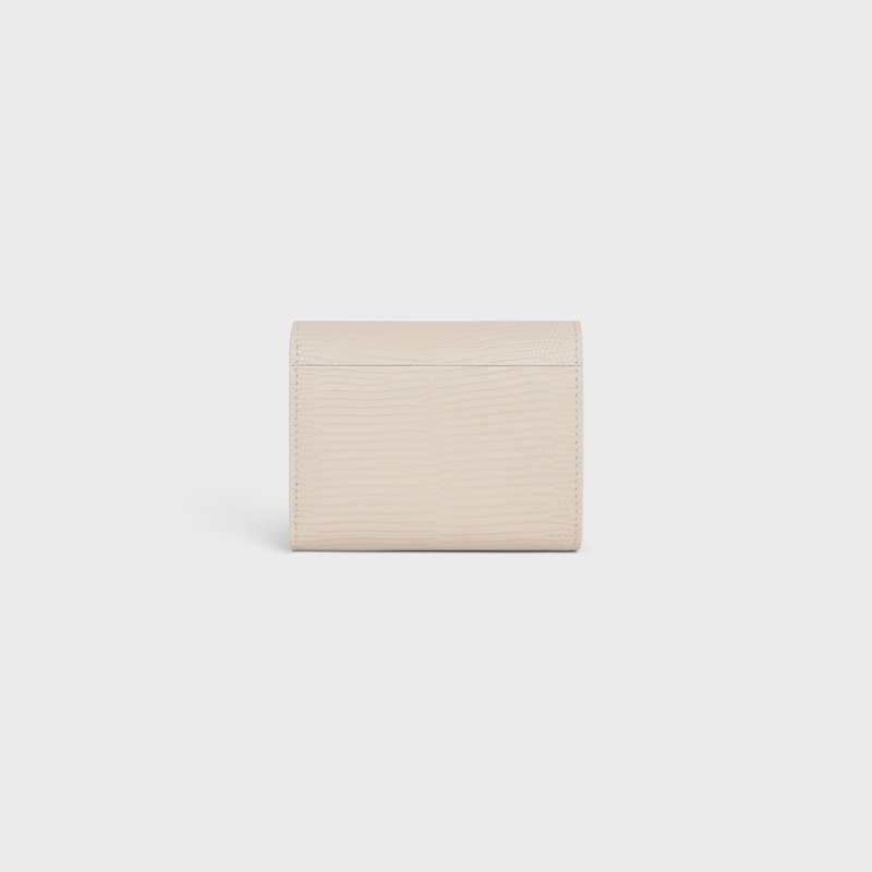 small flap wallet triomphe in lizard