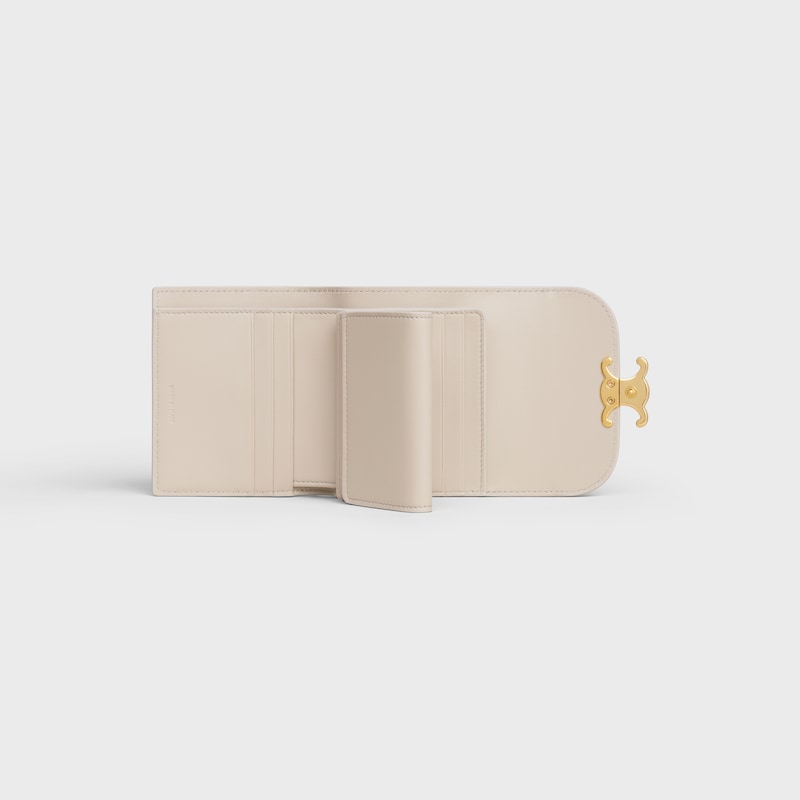 small flap wallet triomphe in lizard