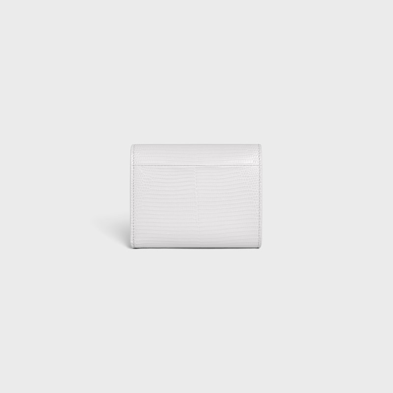 small flap wallet triomphe in lizard