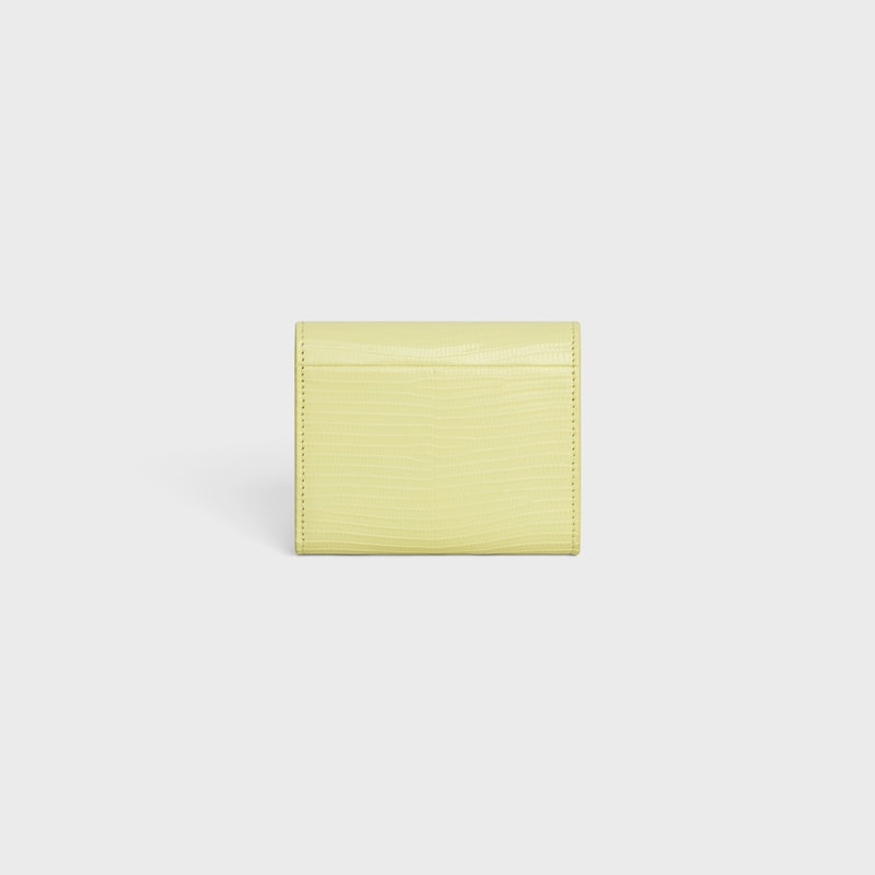 small flap wallet triomphe in lizard