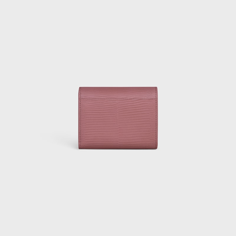small flap wallet triomphe in lizard