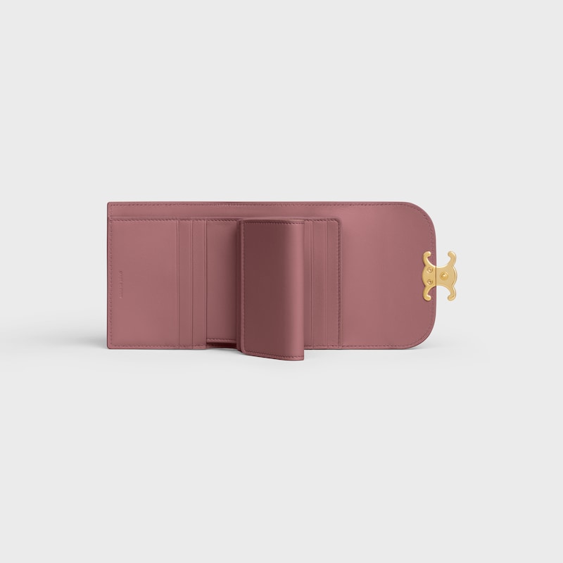 small flap wallet triomphe in lizard