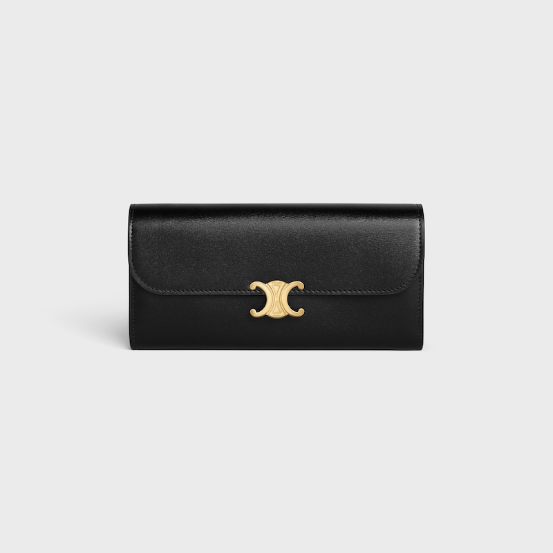 large wallet triomphe in shiny calfskin