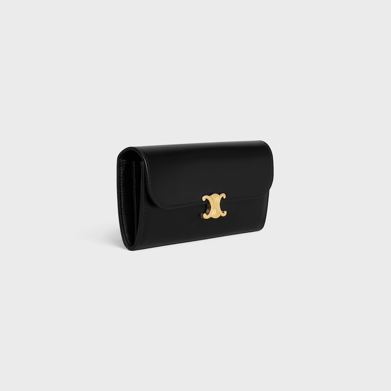large wallet triomphe in shiny calfskin