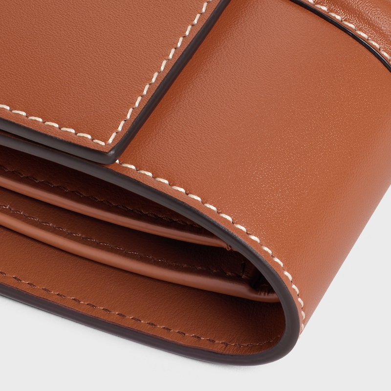 small trifold wallet 16 in satinated calfskin