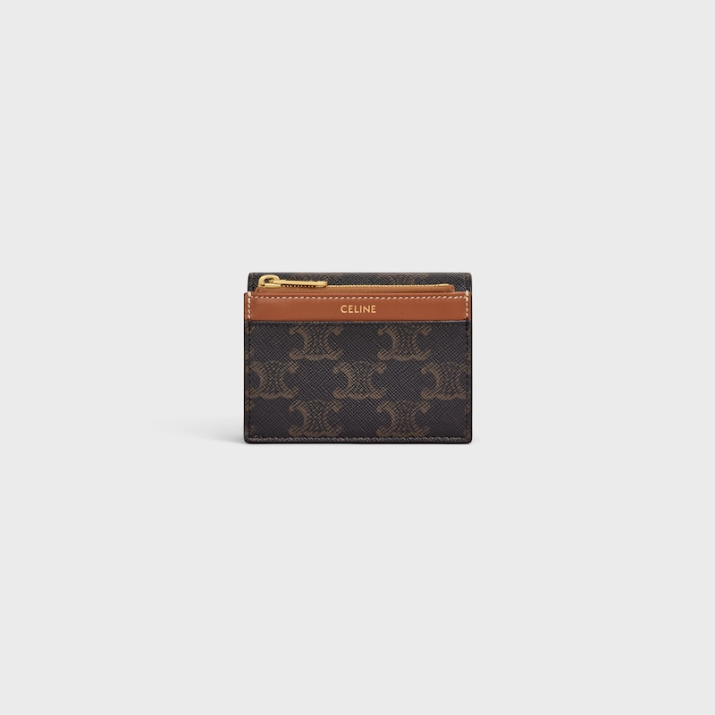 compact wallet with coin triomphe in triomphe canvas