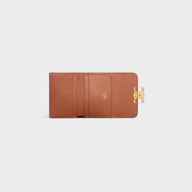compact wallet with coin triomphe in triomphe canvas