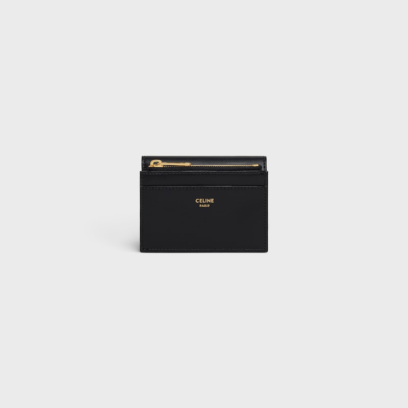 compact wallet with coin triomphe in shiny calfskin
