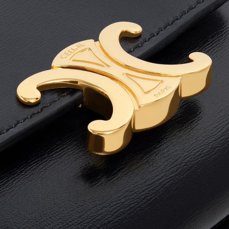 compact wallet with coin triomphe in shiny calfskin