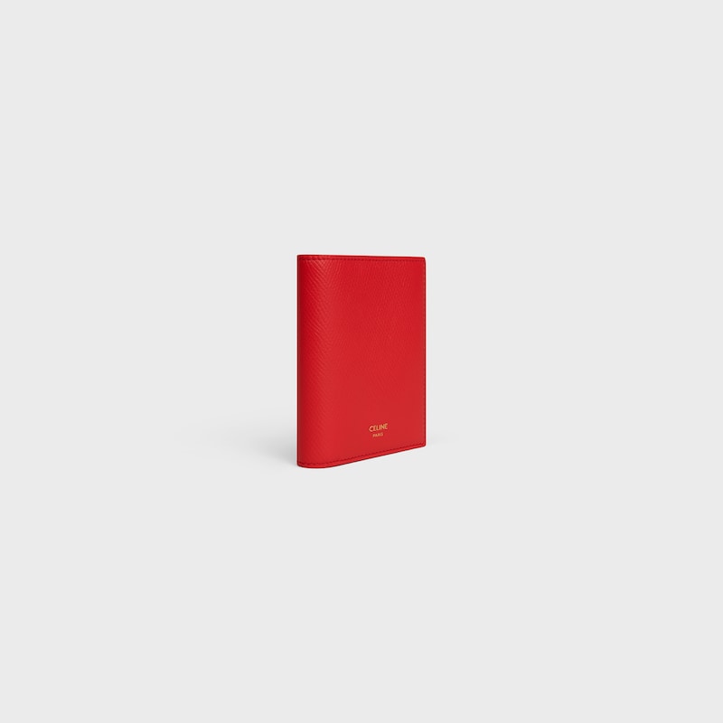 compact wallet triomphe charms in grained calfskin