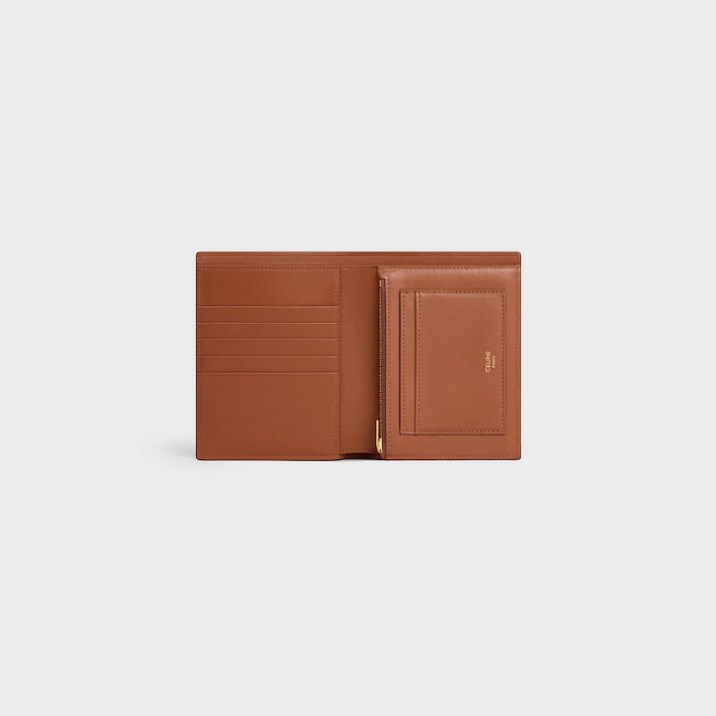 medium strap wallet nino in supple grained calfskin