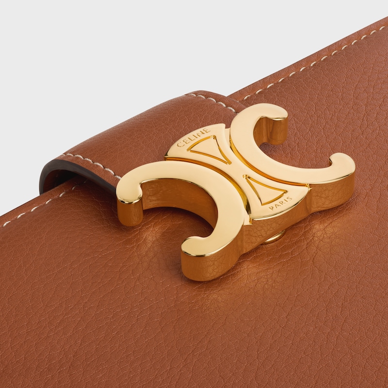 medium strap wallet nino in supple grained calfskin