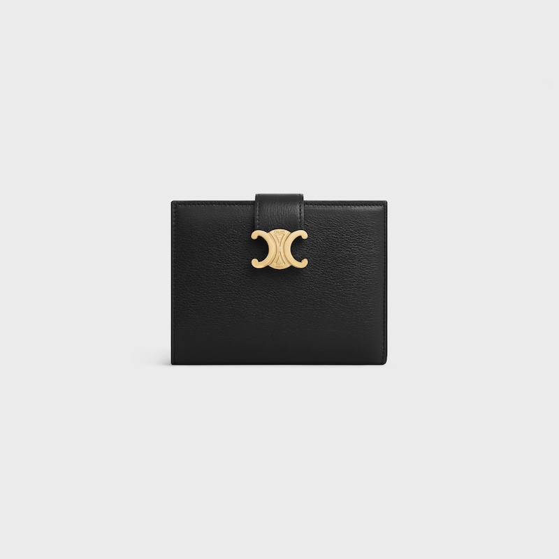 medium strap wallet nino in supple grained calfskin