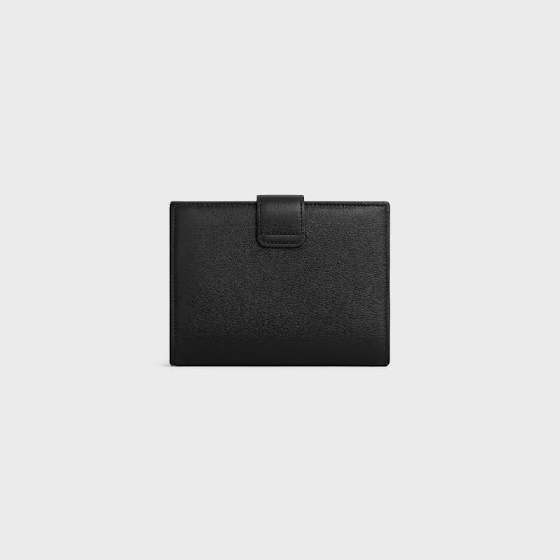 medium strap wallet nino in supple grained calfskin