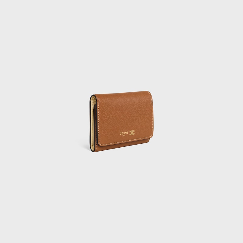 fine wallet in supple grained calfskin